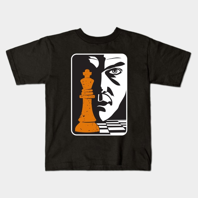 Chess Chessmen King Player Chess Lover Gift Kids T-Shirt by GrafiqueDynasty